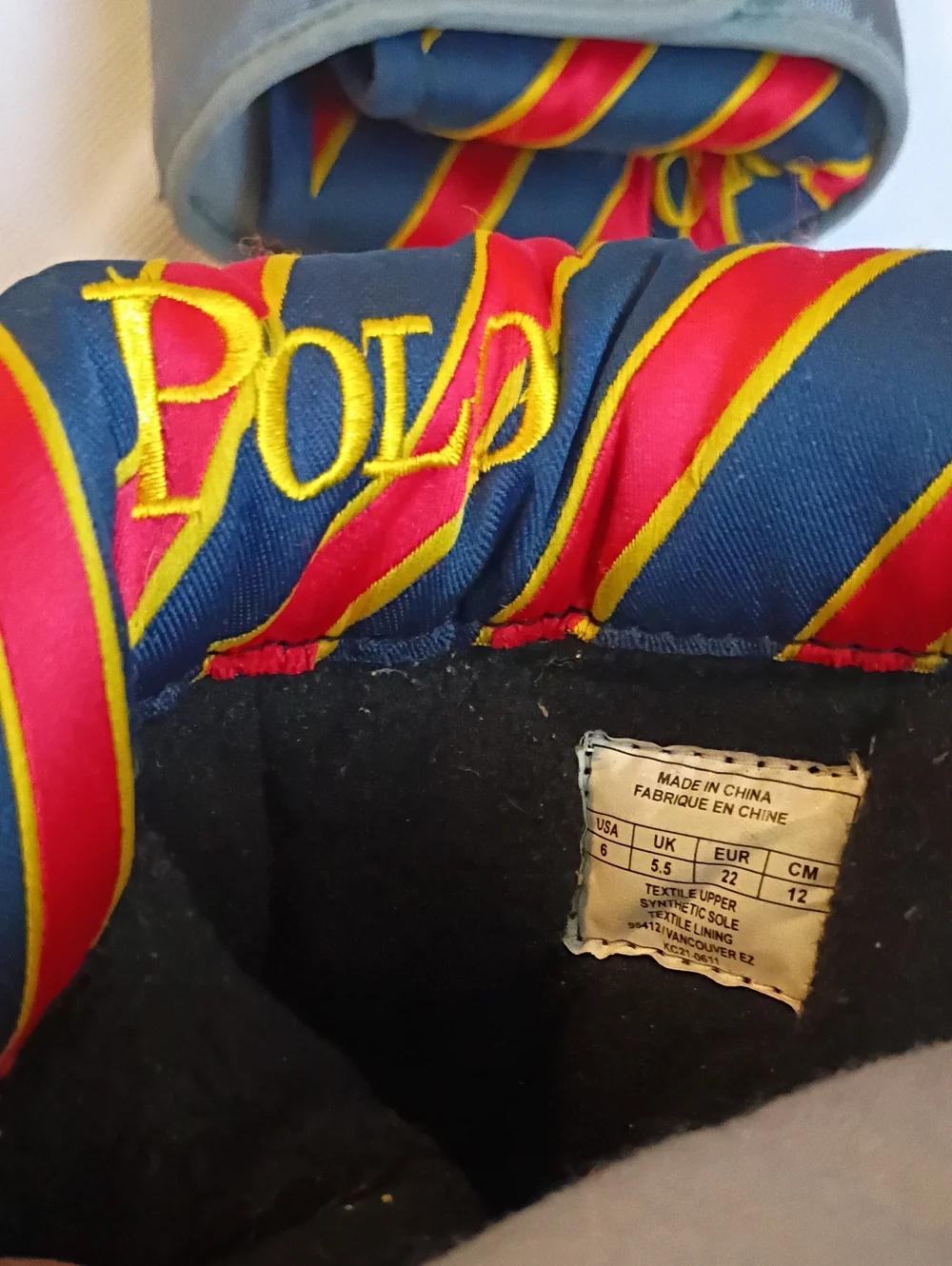 Polo by Ralph Lauren Grey & Black Kids Winter Boots